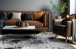 Salt & Pepper Black Cowhide Rug - Medium