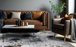 Salt & Pepper Black Cowhide Rug - Large