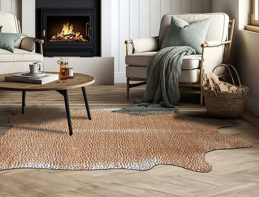 Cheetah Printed Cowhide Rugs
