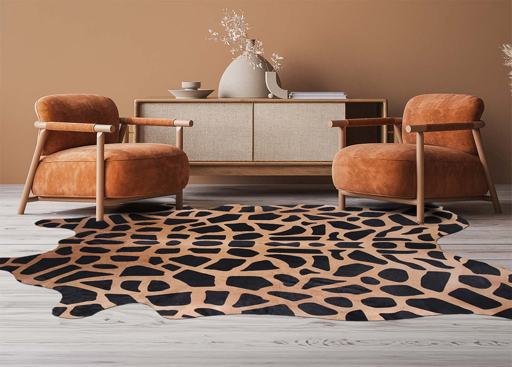 Giraffe Printed Cowhide Rugs