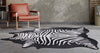 Zebra Printed Cowhide Rug