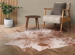 Printed Brown & White Cowhide Rug - Medium