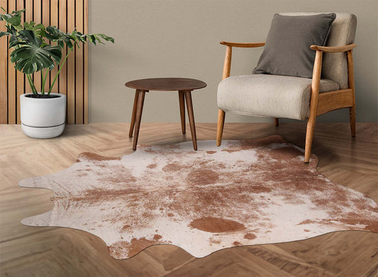 Printed Brown & White Cowhide Rugs