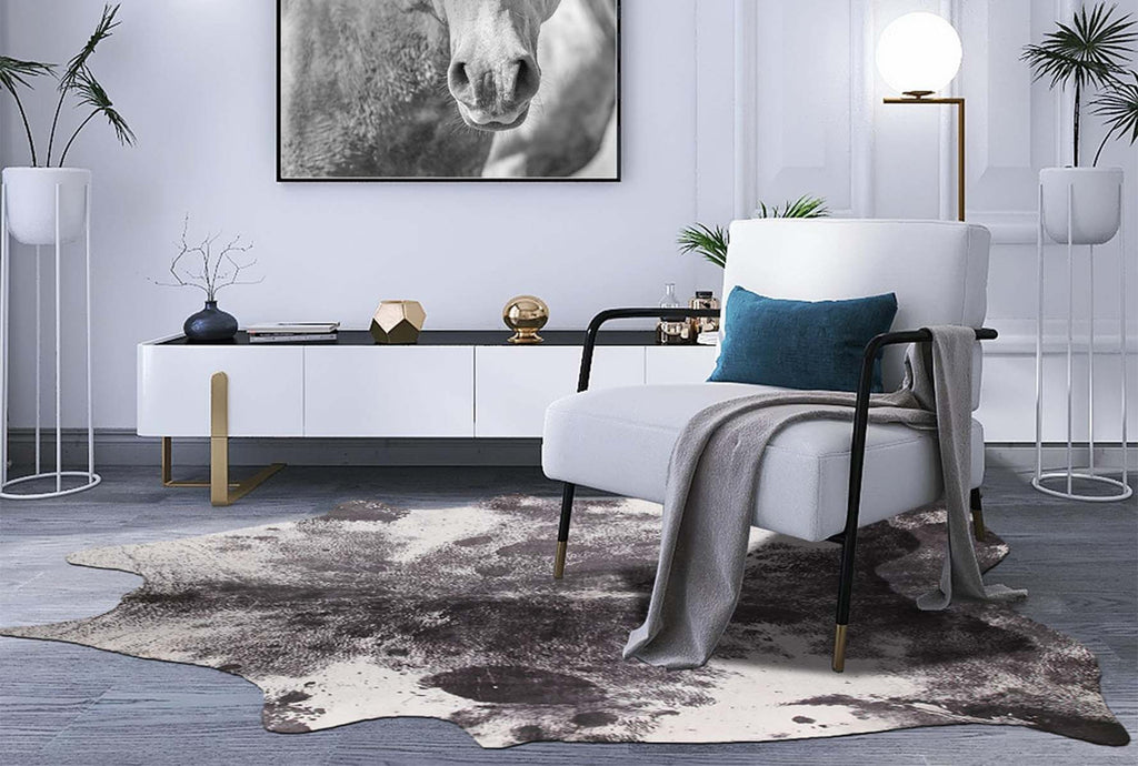Printed Salt & Pepper Cowhide Rugs