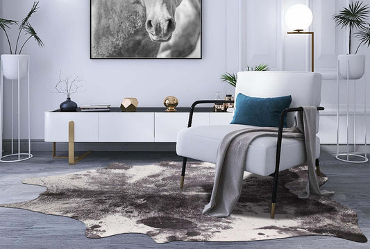 Printed Salt & Pepper Cowhide Rugs