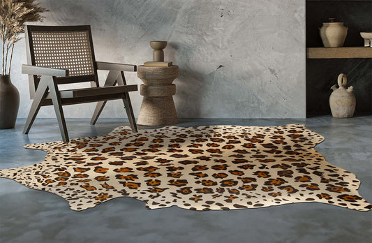 Printed Cat Cowhide Rugs