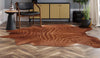 Printed Brown Zebra Cowhide Rug - Large
