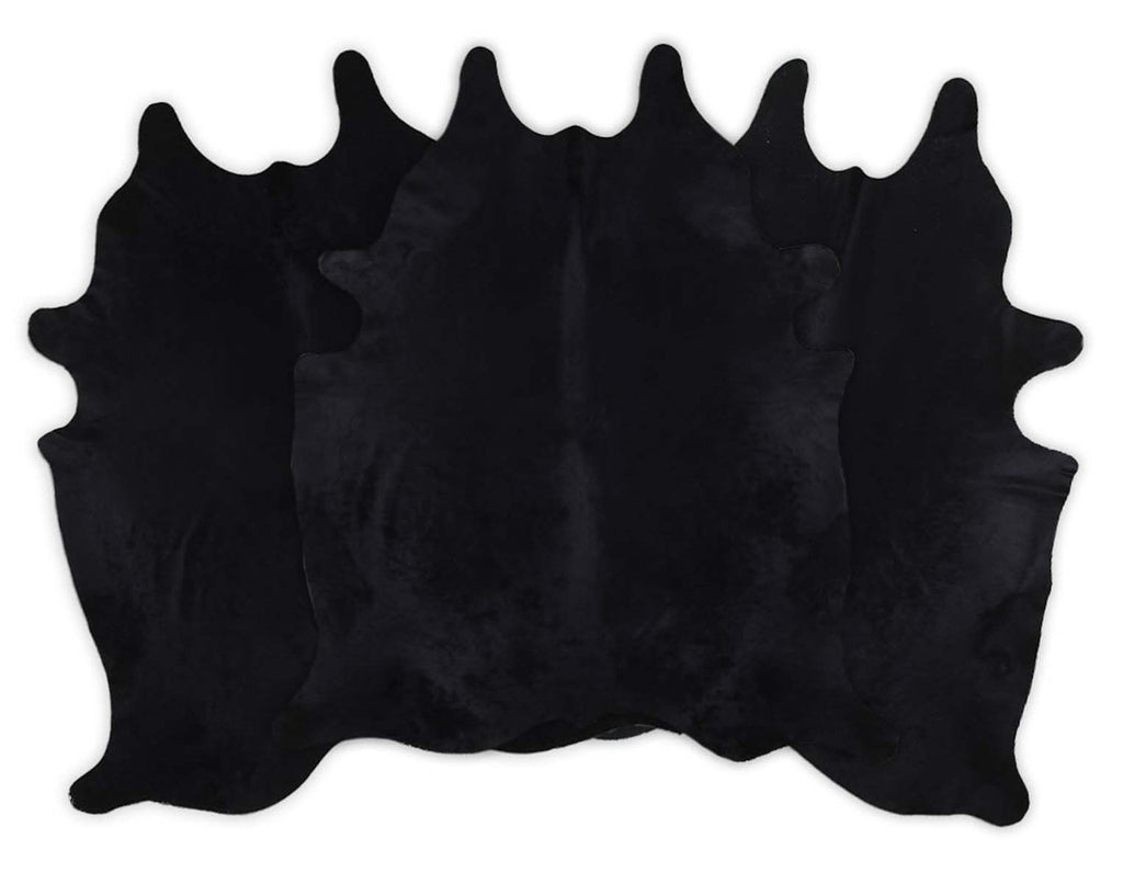 Midnight Black Cowhide Rug - Medium