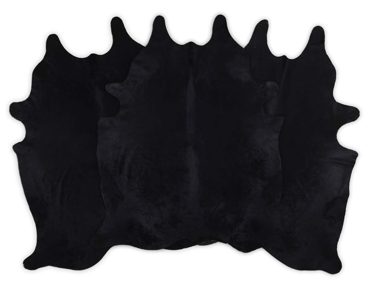 Midnight Black Cowhide Rug - Medium