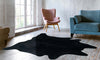 Midnight Black Cowhide Rug - Medium