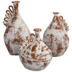 Swirling Sands Clay Vases - Set of 3