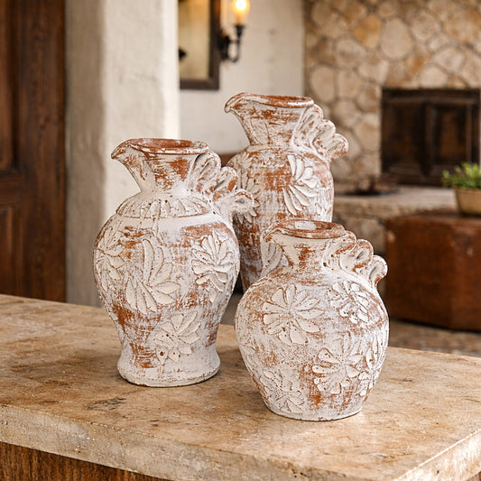Sandstorm Flowers Clay Pots - Set of 3