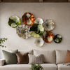 Earthy Hand-Thrown Glass Plate Wall Art - Set of 9