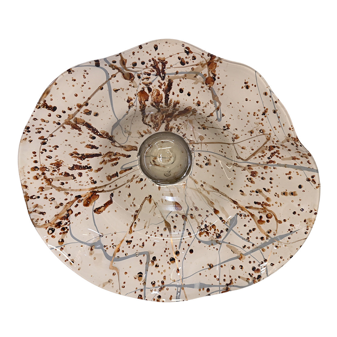 Earthy Hand-Thrown Glass Plate Wall Art - Set of 9