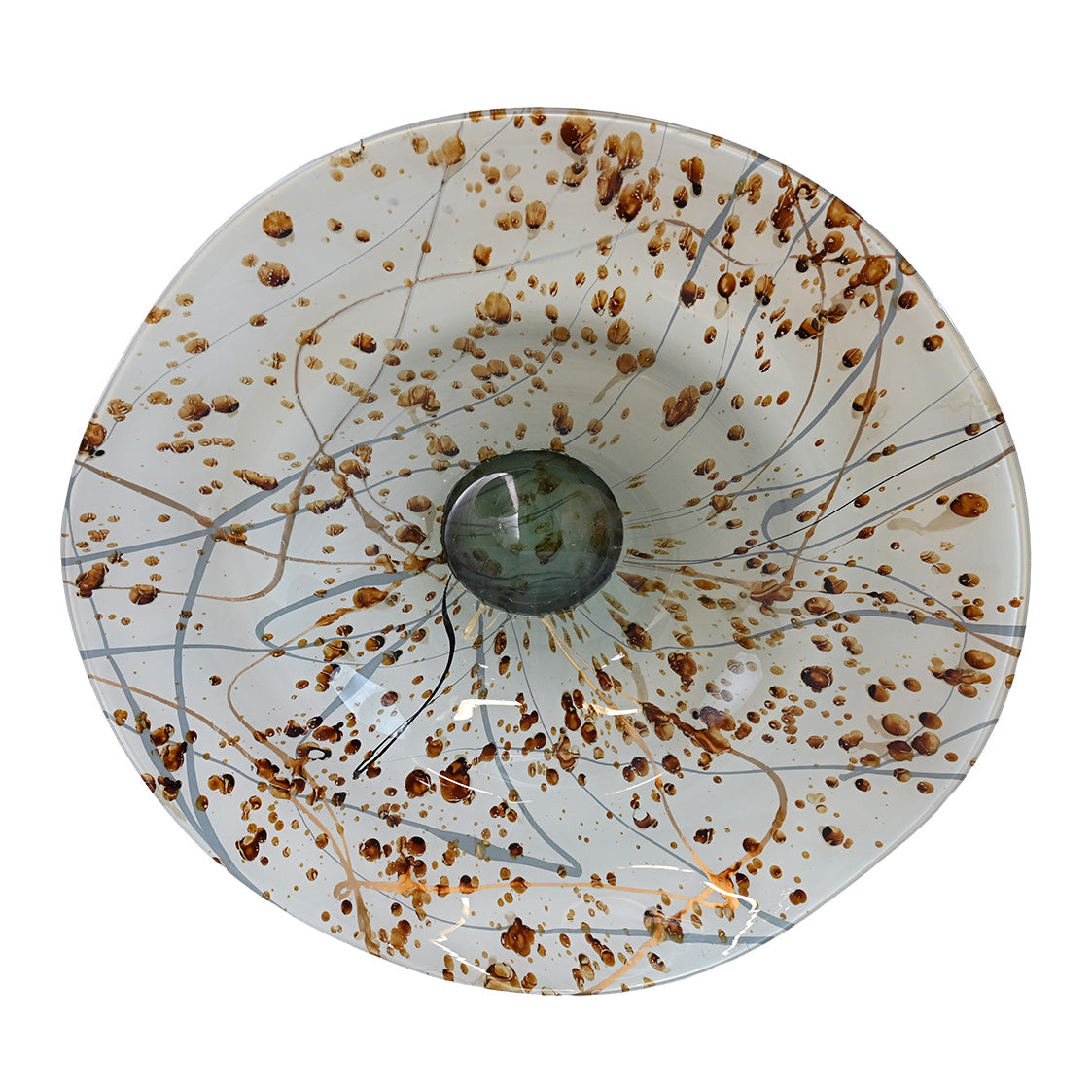 Earthy Hand-Thrown Glass Plate Wall Art - Set of 9