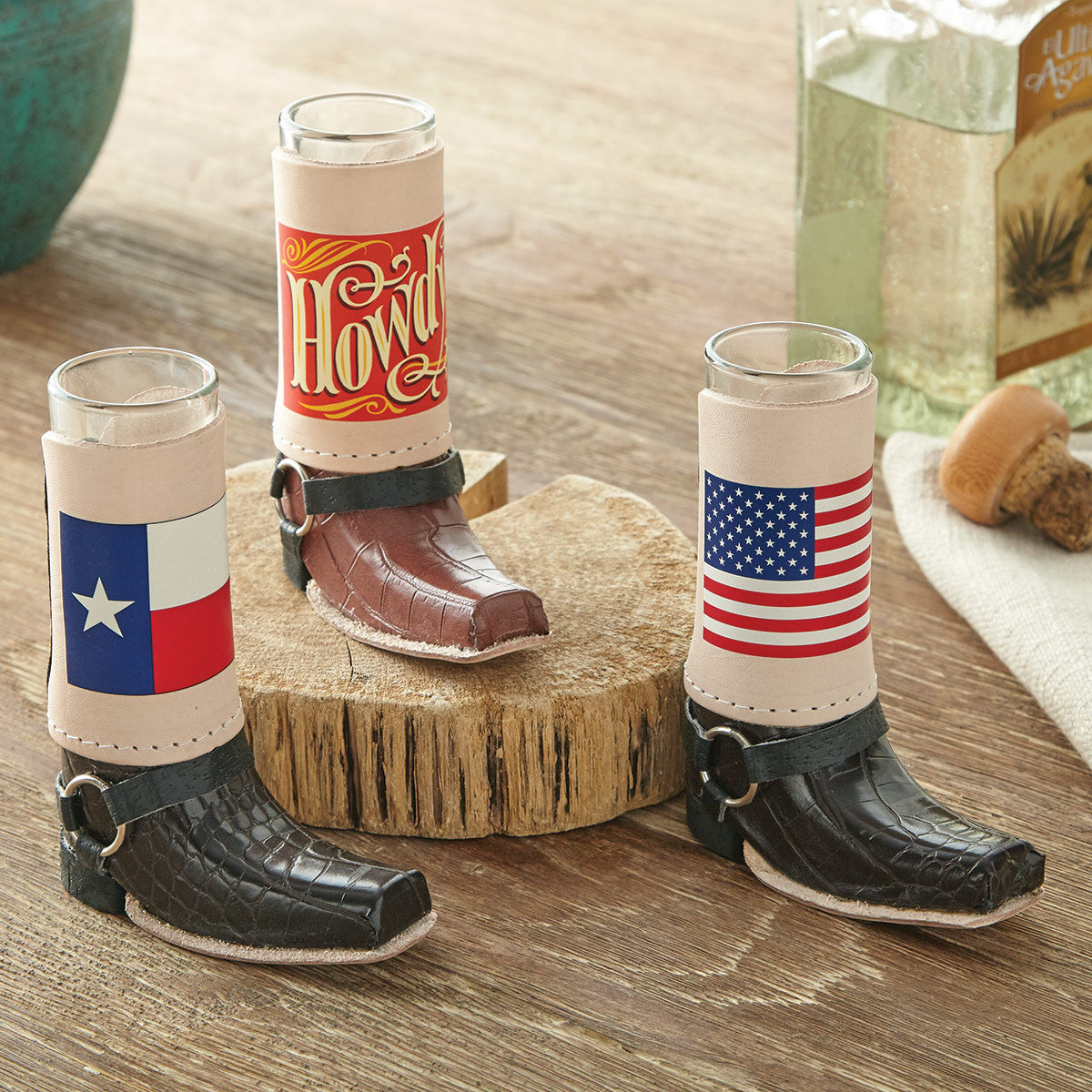Texas Flag Cowboy Boot Shot Glass - CLEARANCE