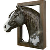 White Faced Black Stallion Wall Sculpture