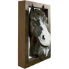 White Faced Black Stallion Wall Sculpture