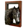 Right Facing Black Horse Head Wall Sculpture
