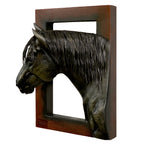 Left Facing Black Horse Head Wall Sculpture