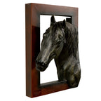 Left Facing Black Horse Head Wall Sculpture