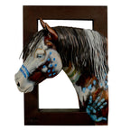 Apache Blue Eyed Horse Wall Sculpture