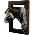 Apache Blue Eyed Horse Wall Sculpture