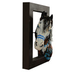 Apache Blue Eyed Horse Wall Sculpture