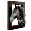 Apache Blue Eyed Horse Wall Sculpture