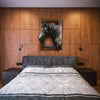 Left Facing Black Horse Head Wall Sculpture