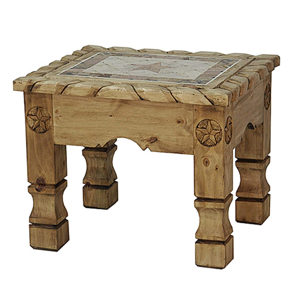 Tiled Star Honey End Table