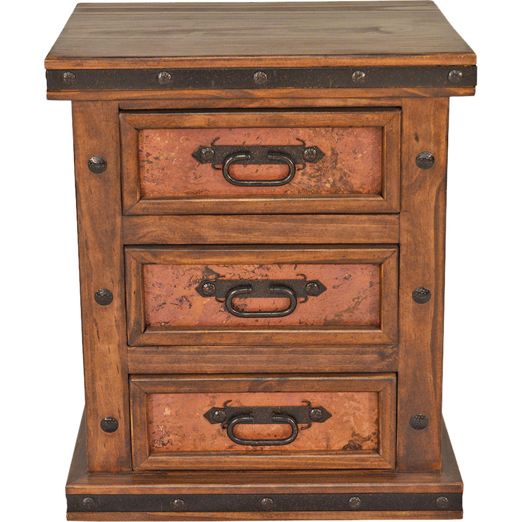 Natural Patina Copper Nightstand
