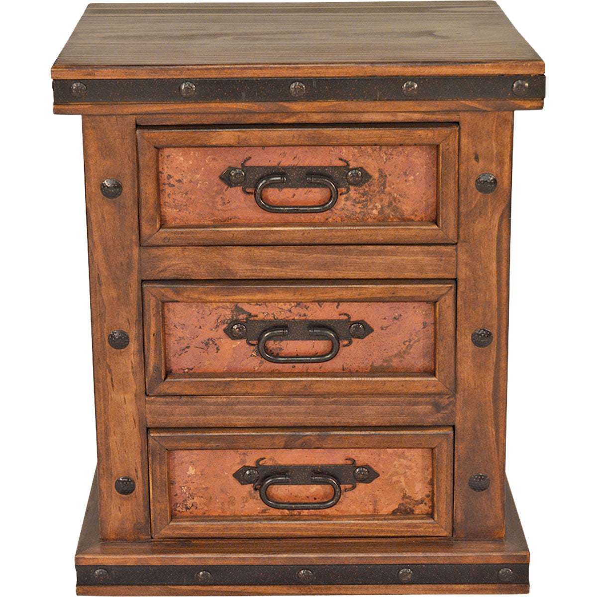 Natural Patina Copper Nightstand