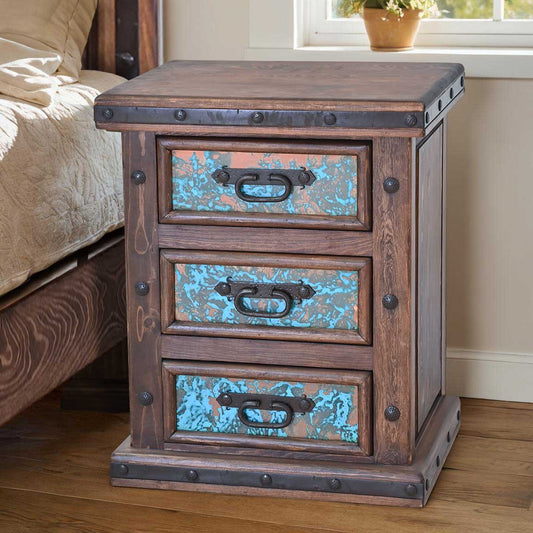 Turquoise Patina Nightstand