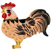 Tin Rooster Napkin Rings - Set of 6