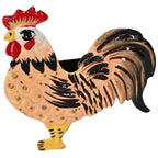Tin Rooster Napkin Rings - Set of 6