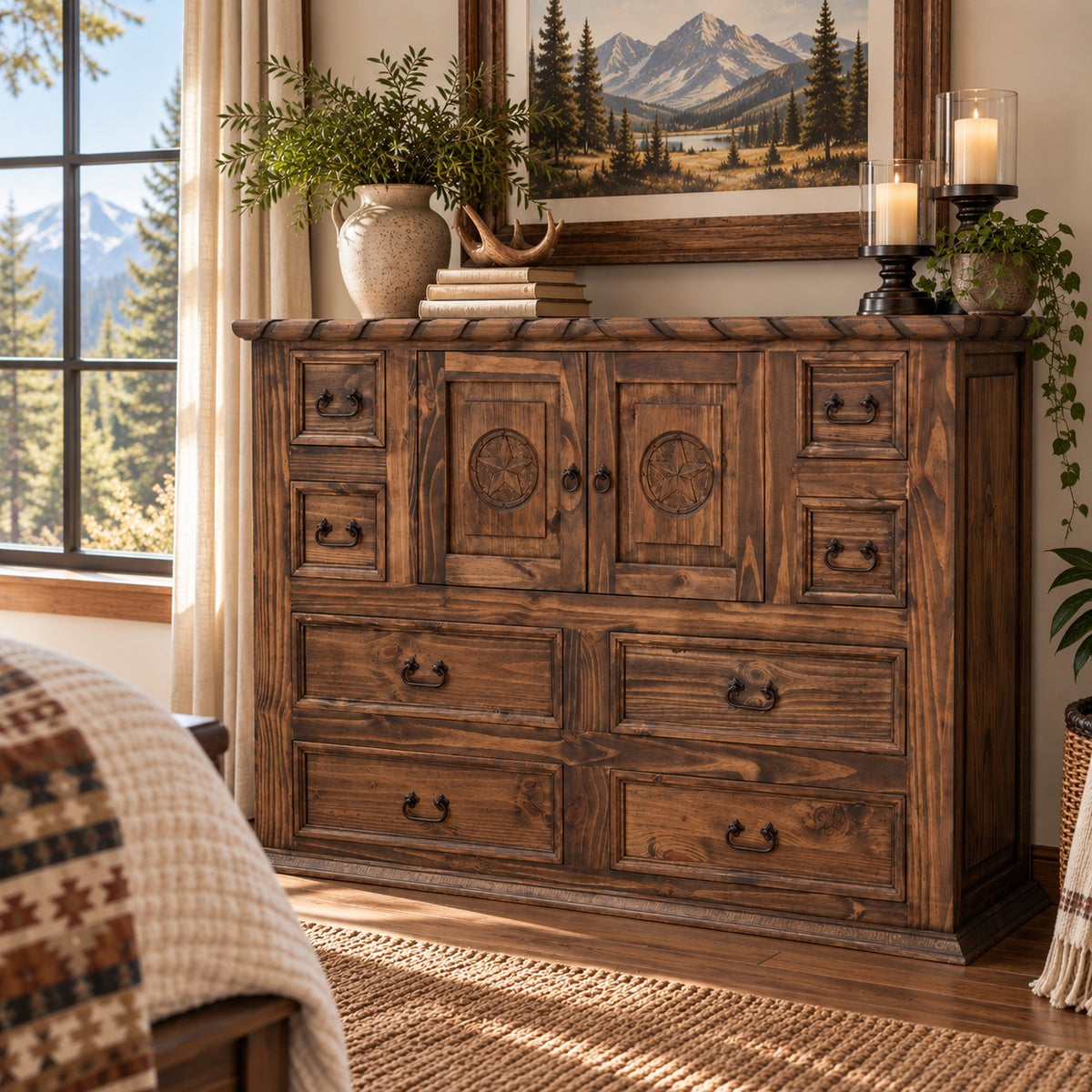 Starry Manor Brown Dresser