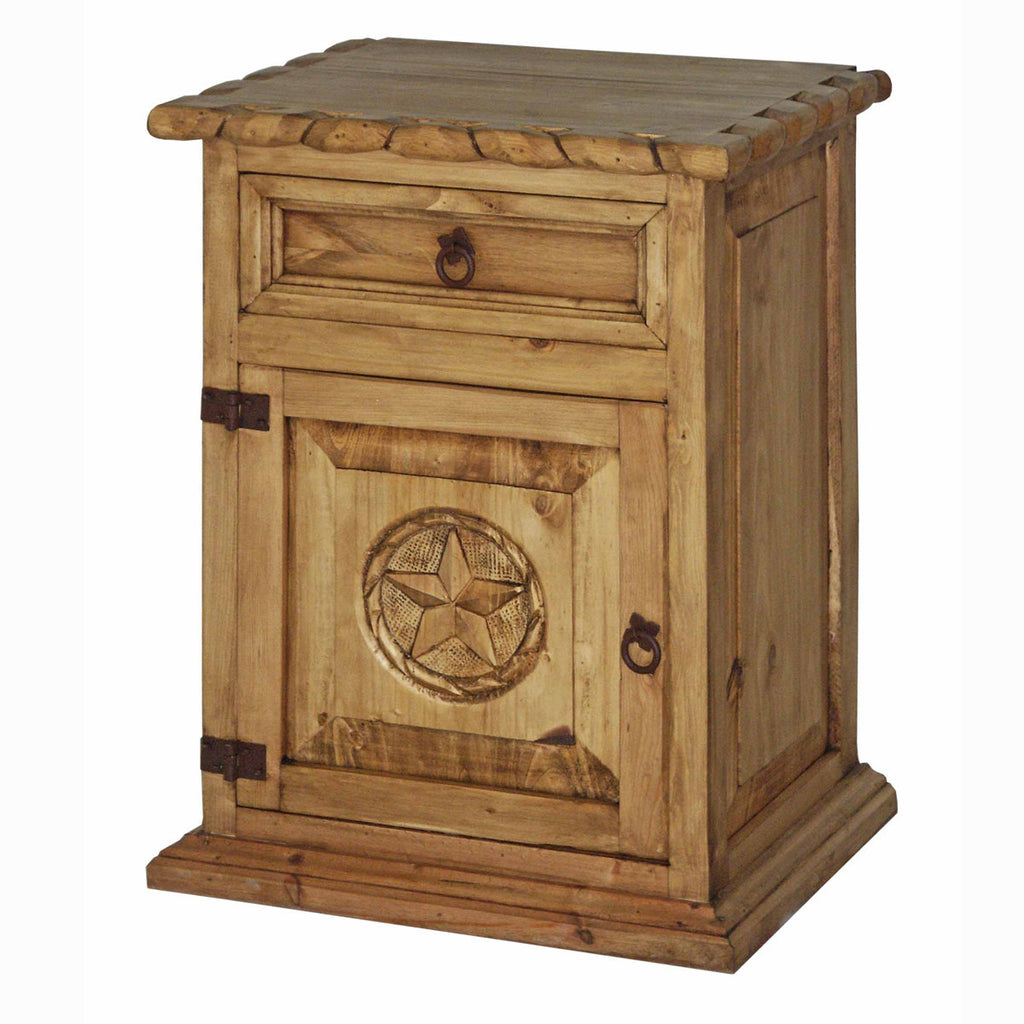 Starlight Rope Honey Nightstand - Left