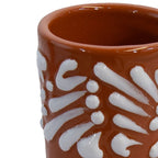 Talavera Hues Terracotta & White Shot Glass - Set of 6