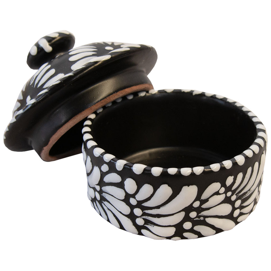 Moab Talavera Trinket Box - Black & White