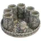 Dorado Talavera Tequila & Salt Shaker Set (8 pcs)