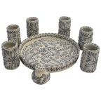 Dorado Talavera Tequila & Salt Shaker Set (8 pcs)