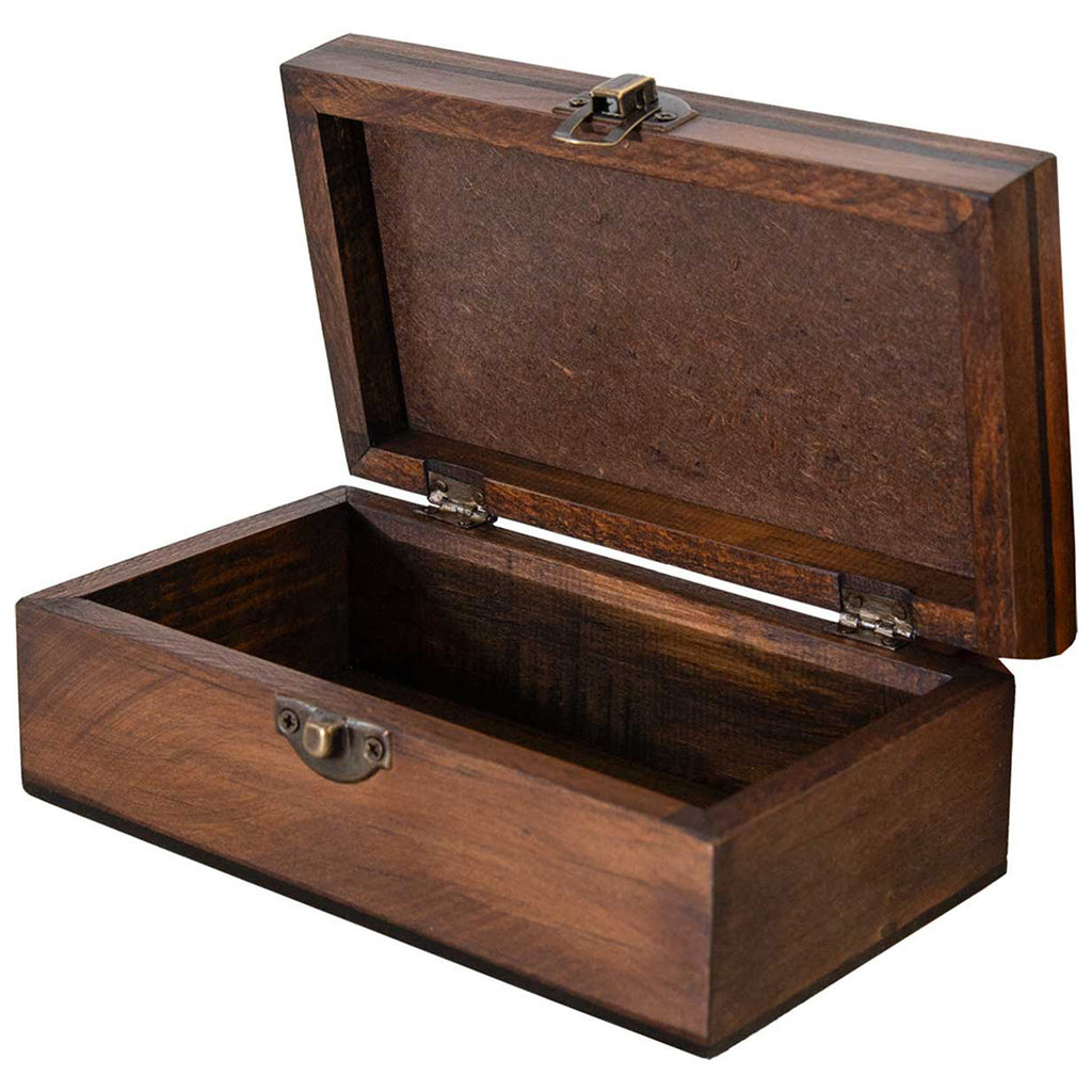 Wood And Ceramic Tile Trinket Box