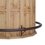 Half Circle Bar with Footrail - Natural Finish