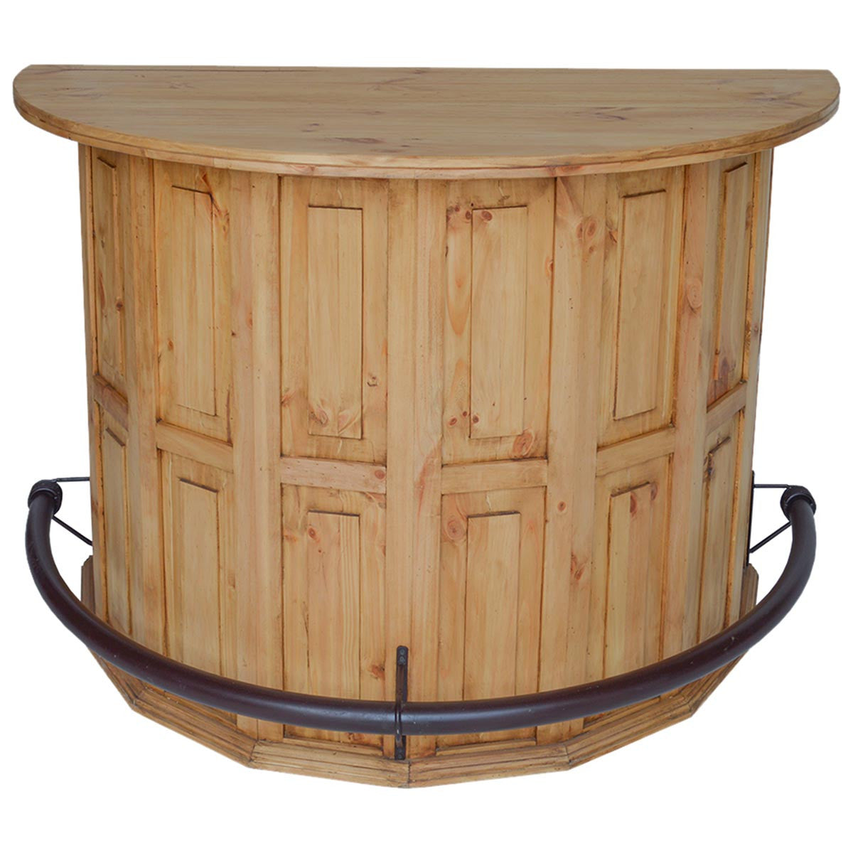 Half Circle Bar with Footrail - Natural Finish