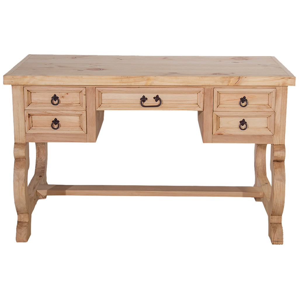 Hawkins Five Drawer Desk - Natural Finish