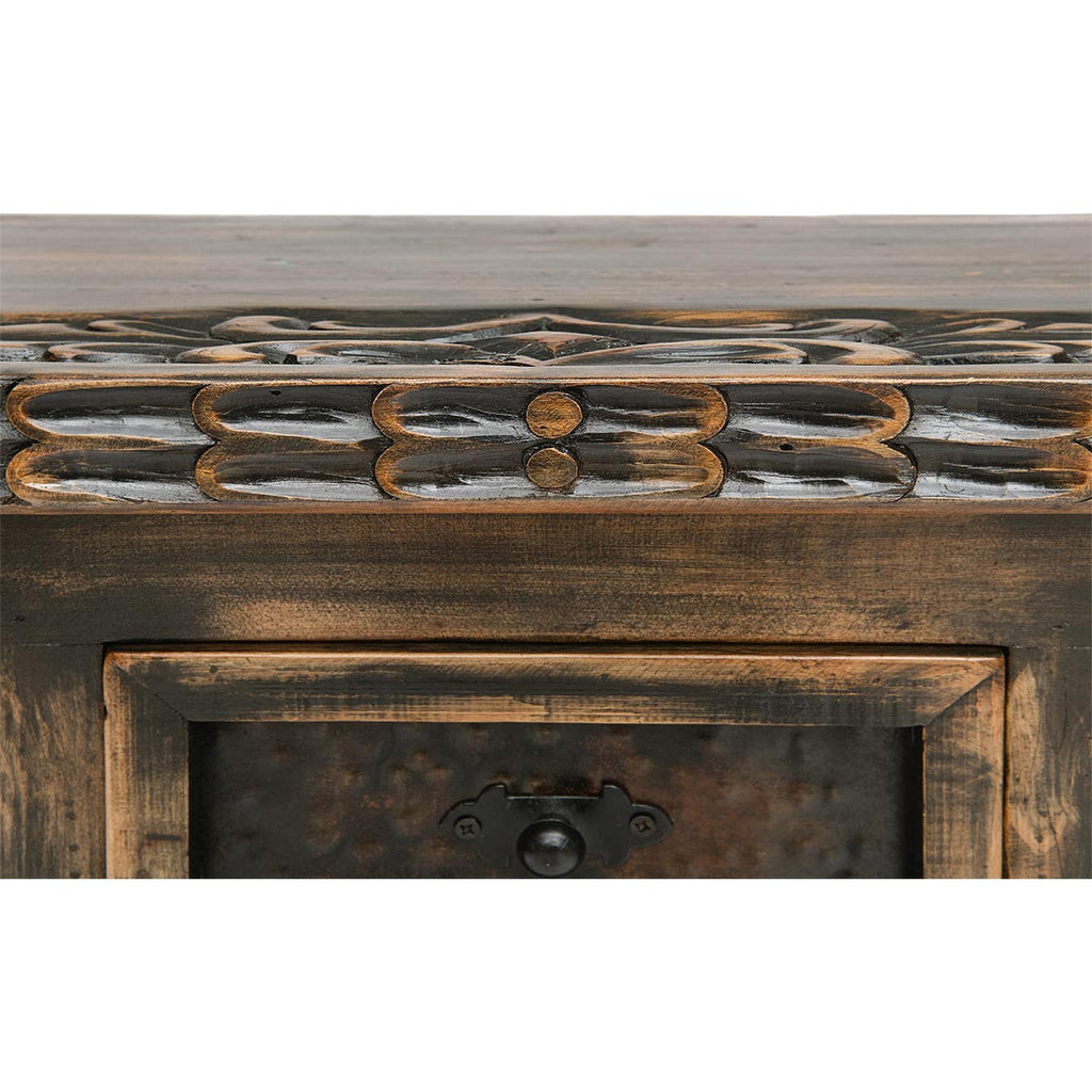 Taos Pueblo Black Carved Buffet