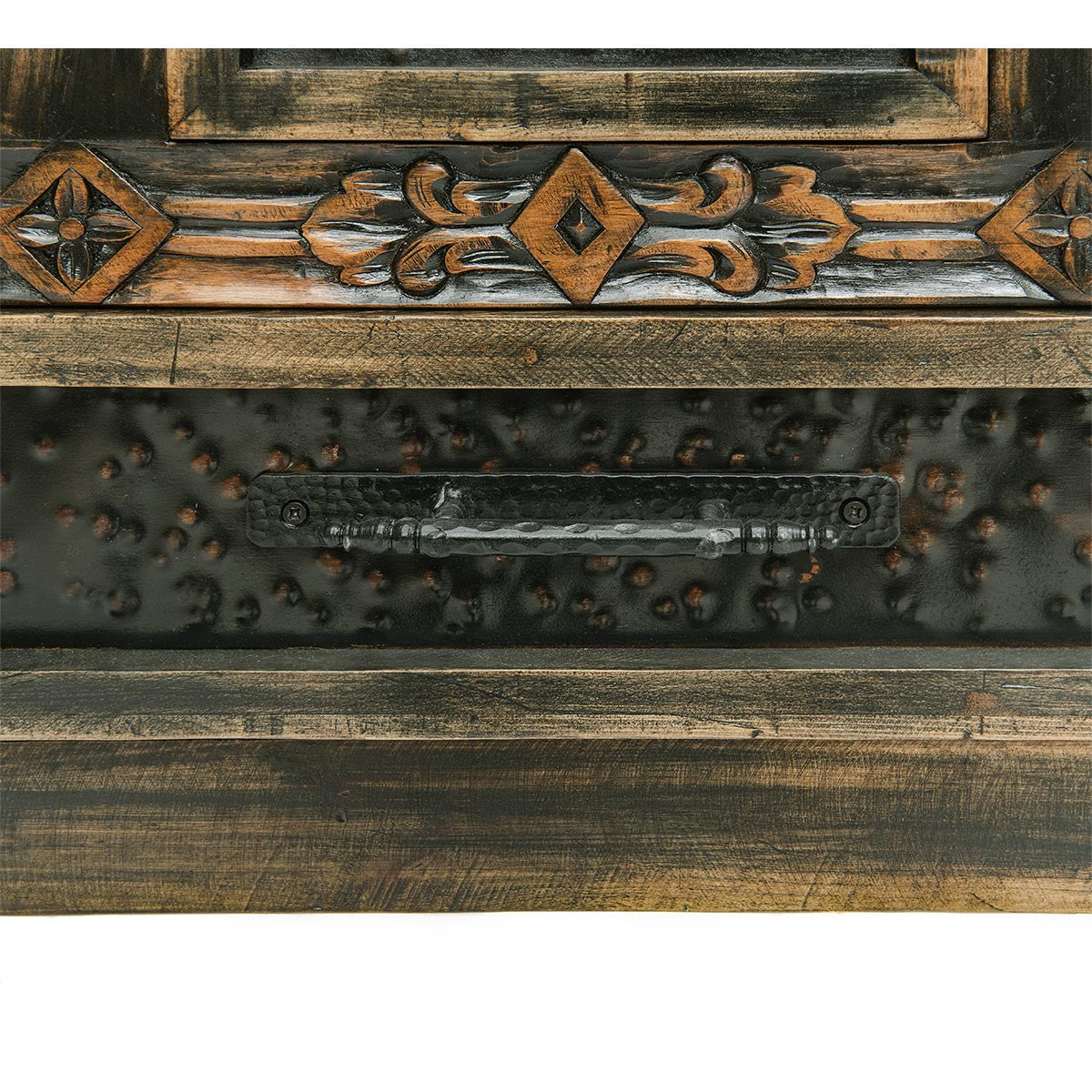 Taos Pueblo Black Carved Buffet