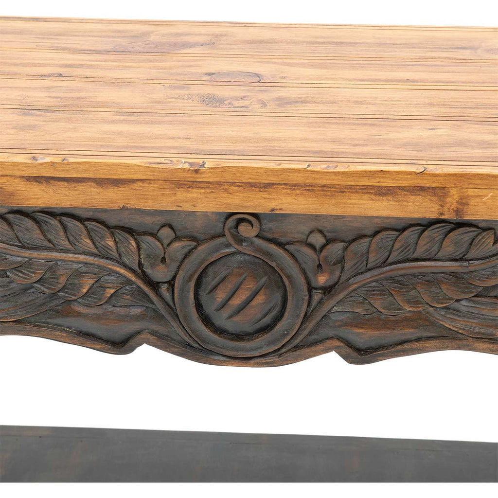 Cheyenne Carved Scrollwork Console Table