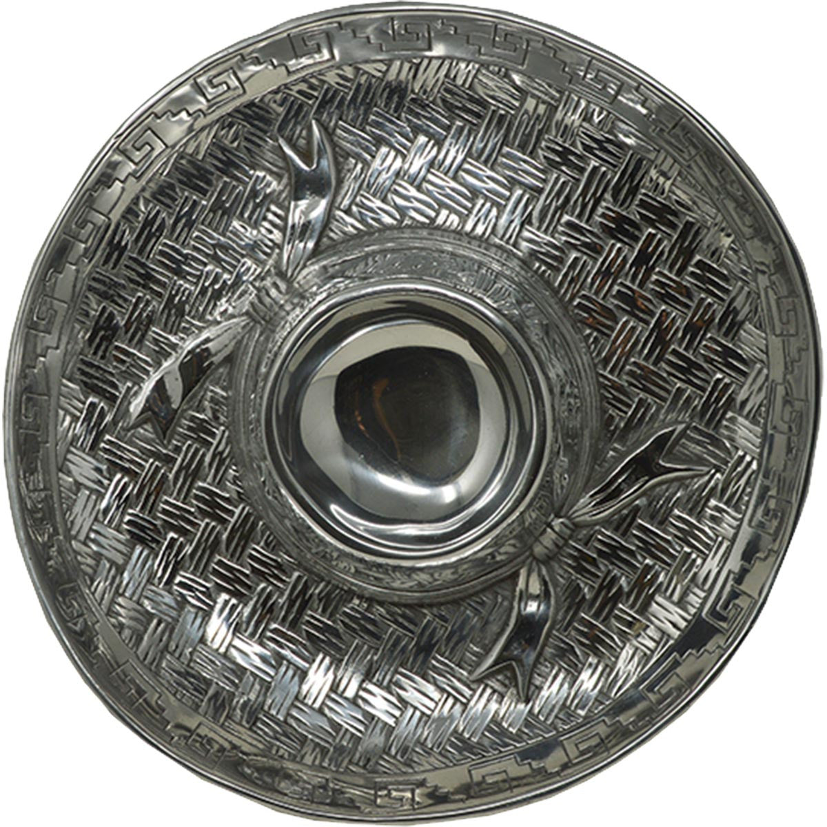 Pewter Sombrero Chip & Dip Serving Tray